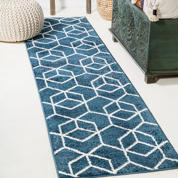 Tumbling Blocks Modern Geometric Area Rug 2